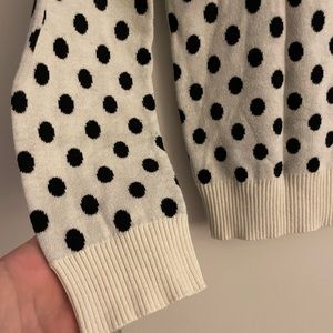 Black and white polka dot sweater
